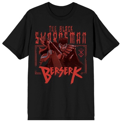 Berserk Guts The Black Swordsman Adult Black Crew Neck Long Sleeve Sweatshirt