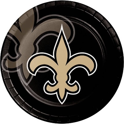 24ct New Orleans Saints Football Paper Plates