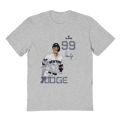 MLBPA Men's Judge Pw Licensed Mlb Aaron Judge New York Yankees Short Sleeve Graphic Cotton T-Shirt - Sport Grey M