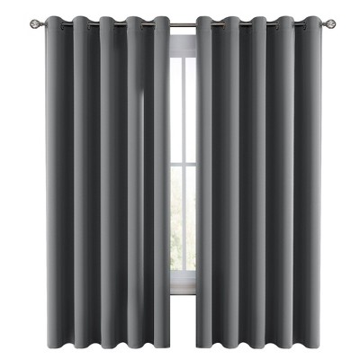 Lux Decor Collection Blackout Curtains Set of 2 Thermal Insulated Room Darkening Window Curtains for Bedroom
