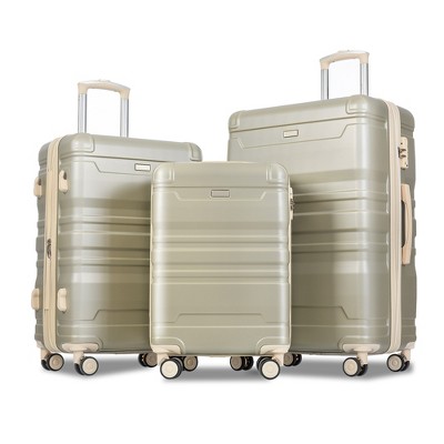 3-Piece Lightweight ABS Luggage Set with TSA Lock, Expandable Design & -Resistant Finish – 20", 24", 28" Travel Suitcases