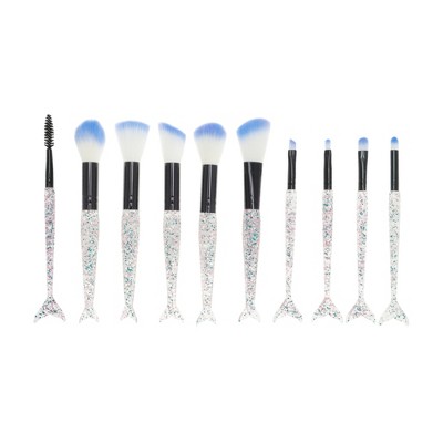 Unique Bargains Mermaid Makeup Brush Set 10 Pcs