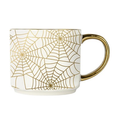 Sweet Water Decor Gold Spiderwebs Gold Hanlde Mug - 14oz