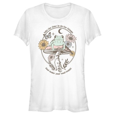 Juniors Womens Lost Gods Happy Soul Frog T-Shirt