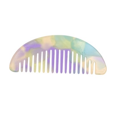 Unique Bargains Geometric Semicircle Wide Tooth Comb 1 Pc