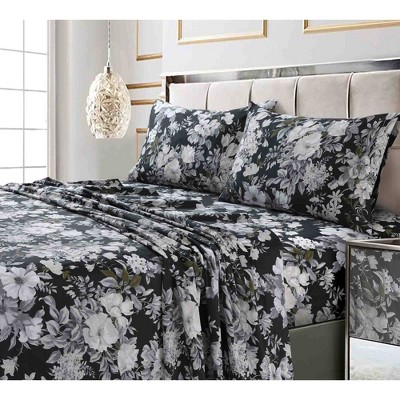 300 Thread Count Printed Pattern Sateen Sheet Set - Tribeca Living
