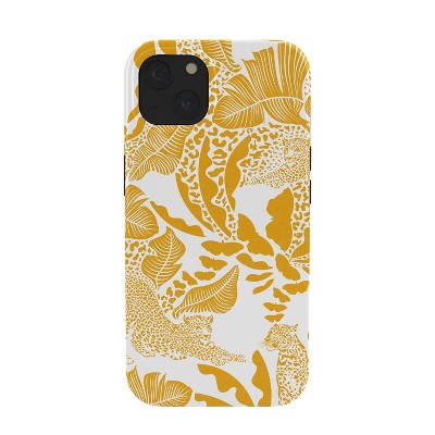 evamatise Surreal Jungle in Bright Yellow Tough iPhone Case - Society6