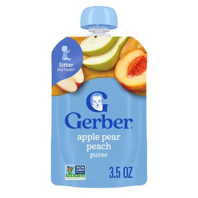 Gerber Baby Food Pouch - Apple Pear Peach - 3.5oz