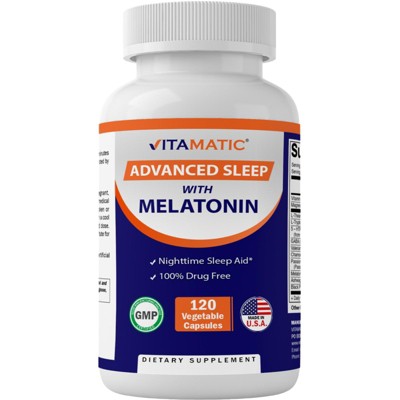 Advanced Sleep Aid with Melatonin - 120 Vegetable Capsules