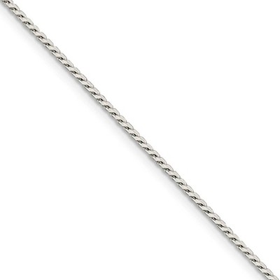 Black Bow Jewelry 1.25mm Sterling Silver Solid Round Franco Chain Necklace