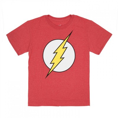 Kids DC Comics The Flash Symbol Glow Ink T-Shirt - Medium