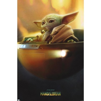 Trends International Star Wars: The Mandalorian Season 3 - Grogu in Pod Framed Wall Poster Prints