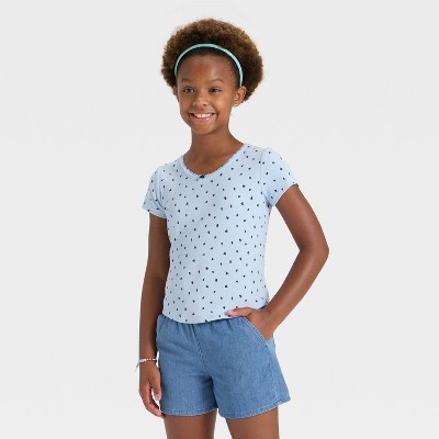 Girls' Short Sleeve Ribbed T-Shirt - Cat & Jack™