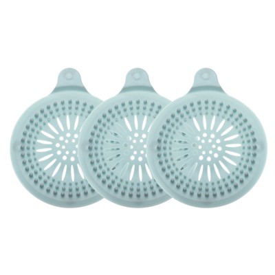 Unique Bargains Silicone Flexible Washable with Suction Cups Tub Drain Stopper 3 Pcs