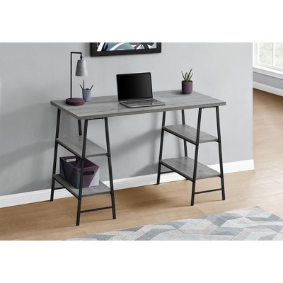 Sapphtopaz Home Office Desks 47.25" Contemporary Computer Desk with Open Storage Shelf Metal Frame Gaming Desk Office Desk for Home Office