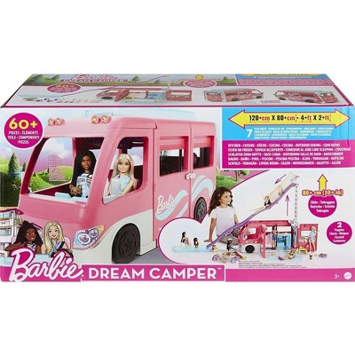 Barbie - Dreamhouse Outdoor Pretend Play Full Size & Fully Functional Dream Living XL & Expandable Barbie Duo Camper with over 60 Accessories