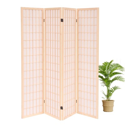 Room Divider Panel Wooden Room Divider Wall,5.6FT Tall Room Divider with Shelves,Folding Privacy Screens 67 In for Room Separation Home Office Bedroom