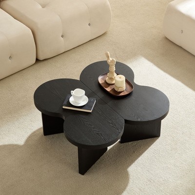 NicBex Modern Butterfly Coffee Table,Split Design MDF Living Room Table,Center Table for Living Room,Office,Bedroom