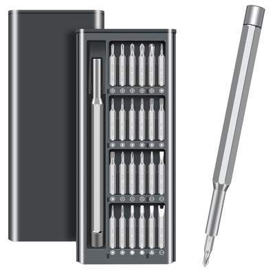 Itopfox Precision Screwdriver Set, 25 in 1 Mini Magnetic Small Screwdriver, Eyeglasses, Computer, Electronic, Watch Repair Kit with Phillips & Star