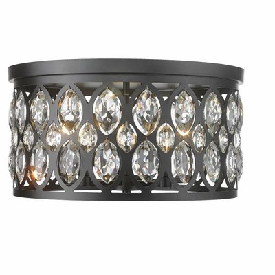 Dealey 5-Light Flush Mount Ceiling Light - Chic Steel Fixture for Glamorous Spaces