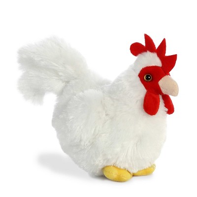 Aurora Small Chicken Mini Flopsie Adorable Stuffed Animal White 8"