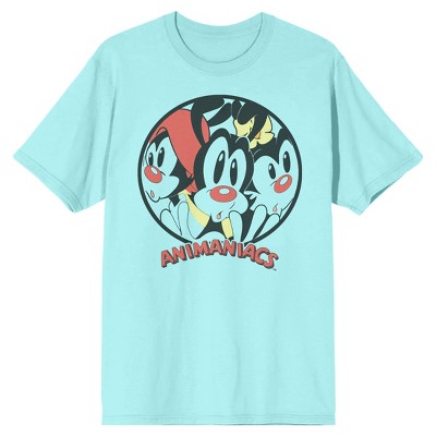 Animaniacs Zany Cartoon Circle Men's Celadon T-shirt