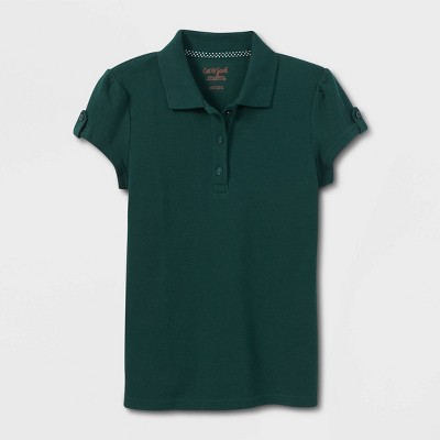Girls' Short Sleeve Interlock Uniform Polo Shirt - Cat & Jack™