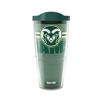 NCAA Colorado State Rams Classic Tumbler - 24oz: Portable Plastic Drinkware with Lid