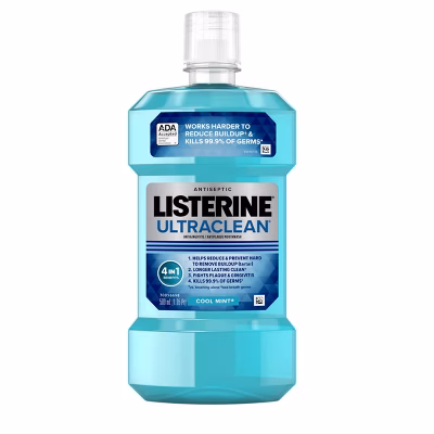 Listerine Ultraclean Tartar Control Antiseptic Mouthwash Cool Mint - 500ml