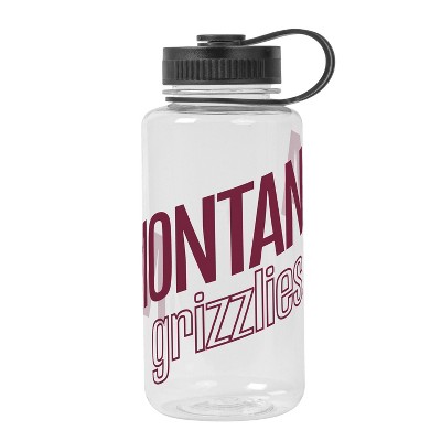 NCAA Montana Grizzlies Portable Drinkware - 38oz: Plastic Water Bottle, 9" Height