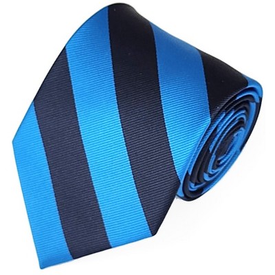 Men's 3.25 W And 58 L Inch With 0.75 Inch Stripe Width College Stripe Twill Polyester Necktie