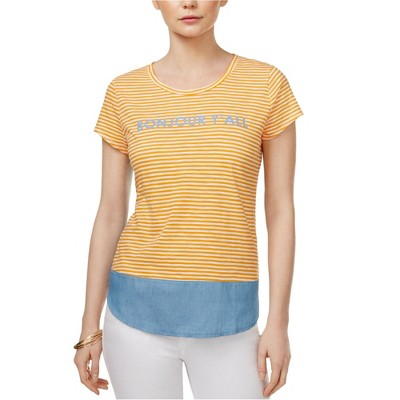 maison Jules Womens Bonjour Y'All Graphic T-Shirt