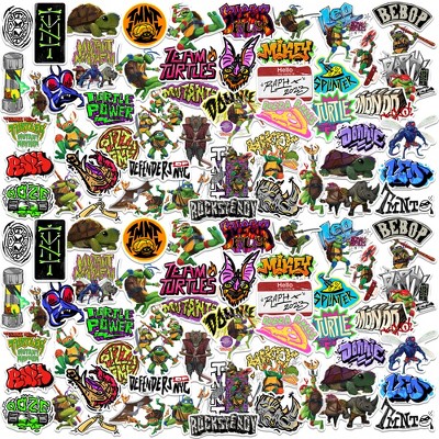 Teenage Mutant Ninja Turtles: Mutant Mayhem TMNT 50ct Vinyl Large Deluxe Stickers Variety Pack - Set of 50