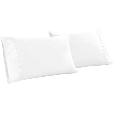 Organic Cotton 300 Thread Count Percale Crisp & Cool Pillowcases, Set of 2 by Blue Nile Mills