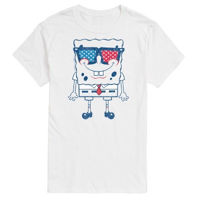 Men's - SpongeBob SquarePants - Flag Fill Sunglasses Short Sleeve Graphic T-Shirt