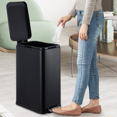 13 Gallon/50 L Kitchen Trash Can, Fingerprint-Proof Stainless Steel Garbage Bin