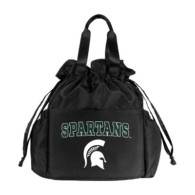 NCAA Michigan State Spartans Drawstring Lunch Cooler: Polyester Sports Tote