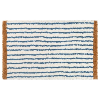 Unique Bargains Striped Pattern Soft Absorbent Machine Washable Non-Slip Bath mat
