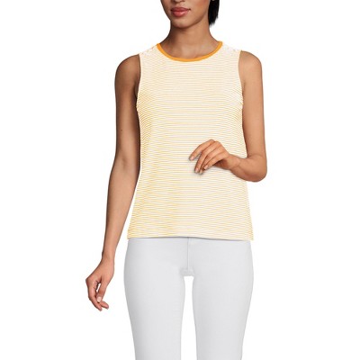Lands' End Women's Crew Neck Jersey Shell Tank