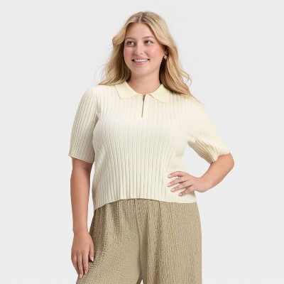 Women's Half Zip Pullover Sweater - A New Day™