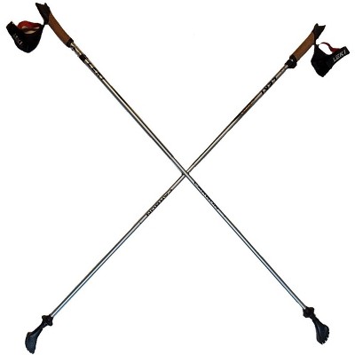 LEKI Nordic Walking Ultra ALU Carbon HTS 6.0 Series Poles Gray 120cm/48in