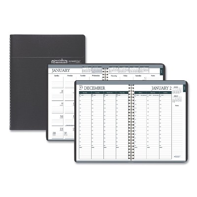 Recycled Monthly Weekly 7 Day Planner, 8.75 x 6.88, Black Cover, 12-Month (Jan to Dec): 2026
