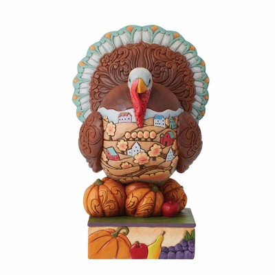 Jim Shore 8.25 In Thanks & Giving , Fall Turkey Pumpkins (1PC)