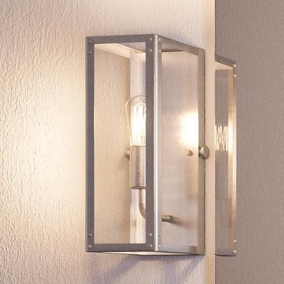 Urban Ambiance Luxury Luxe Industrial Electric Bath / Wall Light,  12"H x 5-1/4"W,  Stainless Steel Finish, UHP2750