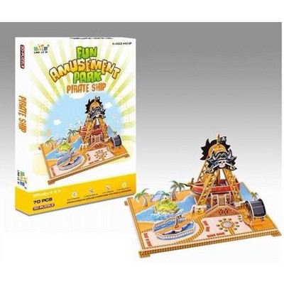 Big Daddy's 3-D Puzzle Building Set, Fun Amusement Park Series, Create A Pirate Ship Thriller Ride