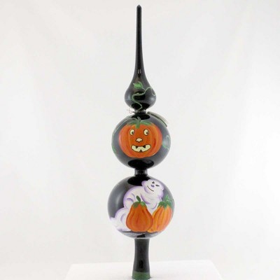 Laved Italian Ornaments 18.0 Inch Halloween Ghost Pumpkin Finial Halloween Tree Ornament , Italian (PC)