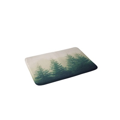Chelsea Victoria Going The Distance Memory Foam Bath Rug Green - Deny Designs: Microfiber, Machine Washable, Botanical Pattern