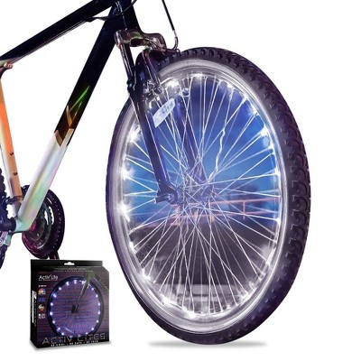 Activ Life Bike Wheel Lights (2 Tire, White) Hot Gifts for Boy & Girls. Summer Ideas for Him and Her - Popular Bicycle Accessories
