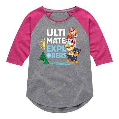 Girls' - Paw Patrol - Ultimate Explorer Shirt Tail Raglan Graphic T-shirt
