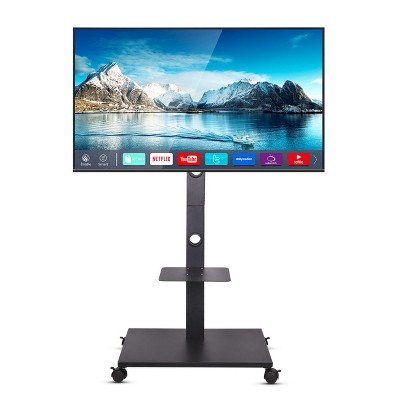 Artloge Mobile TV Stand Portable Tilt TV Adjustable Height Rolling Cart with Wheels & Shelf for 32-70" TV LCD LED Flat Screen